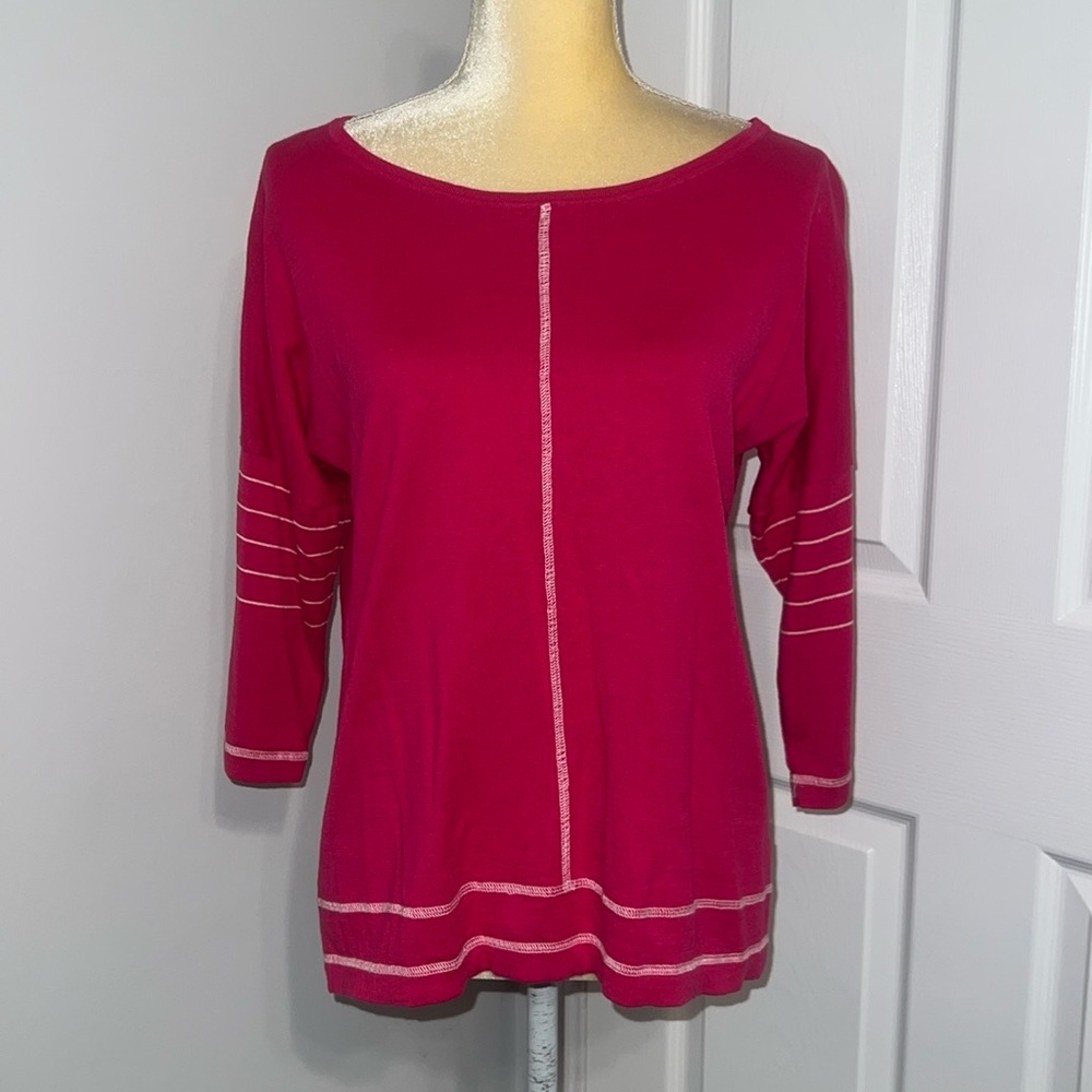 Pure Amici Hot Pink Lightweight Sweater Size Large